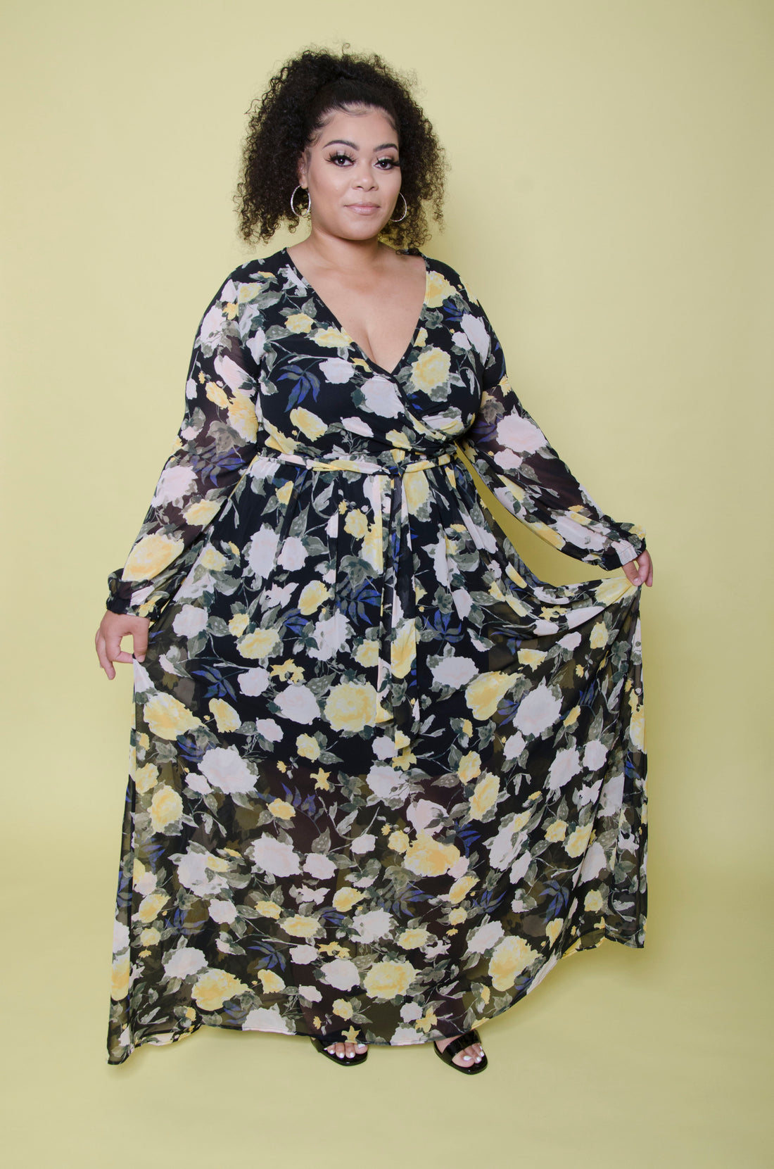 Bohemian Floral Print Maxi Dress: Plus Size