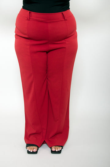 High-Waisted Wide Leg Any Occasion Pants: Plus Size