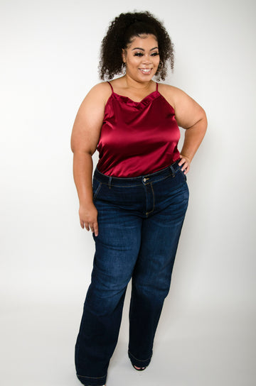 High Rise Wide Leg Jeans: Plus Size