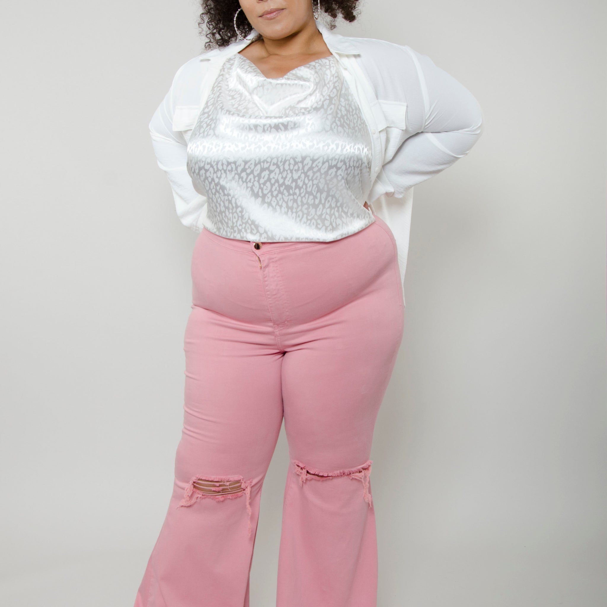 Bell Bottom Flare Leg Jeans: Plus Size
