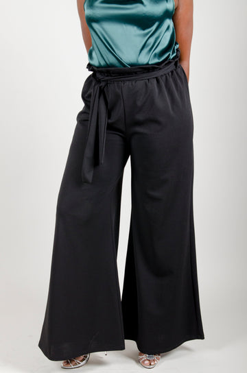 Paper-bag Waist Palazzo Any Occasion Pants