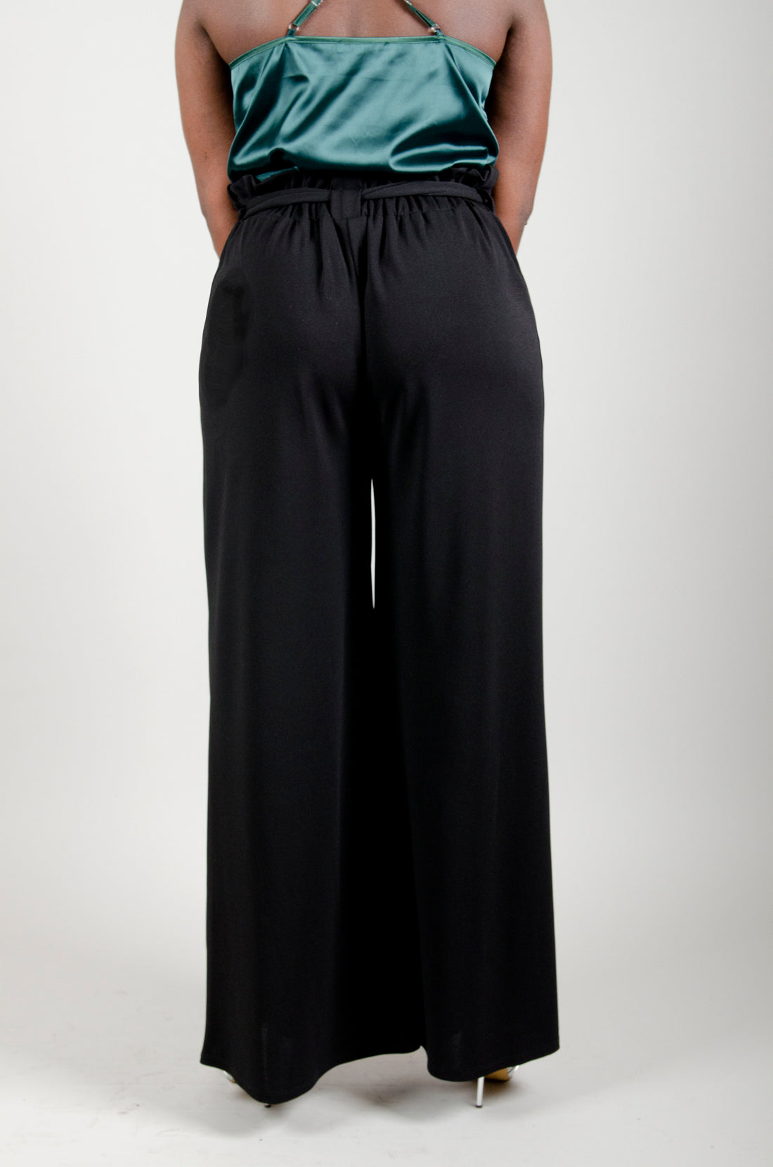 Paper-bag Waist Palazzo Any Occasion Pants