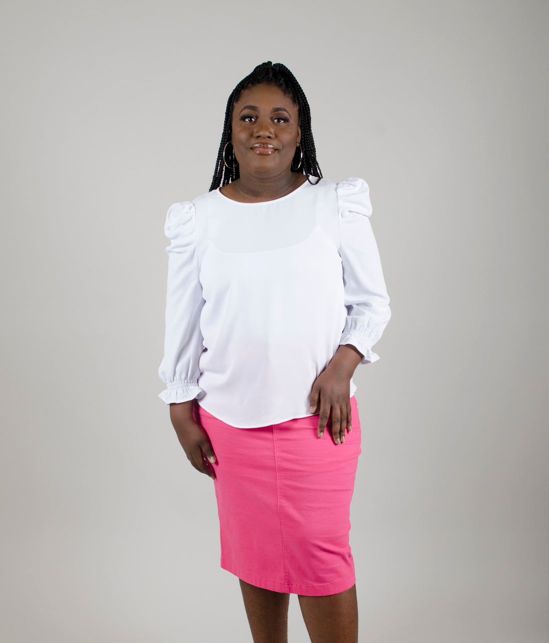 Knee Length Pencil Skirt: Plus Size