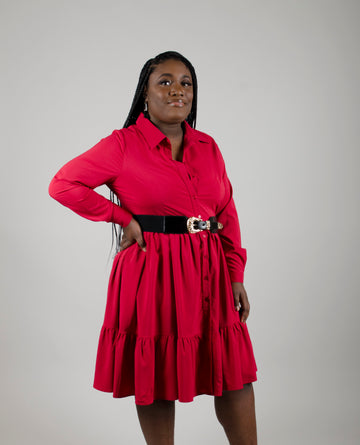 Midi Tiered A-Line Dress: Plus Size