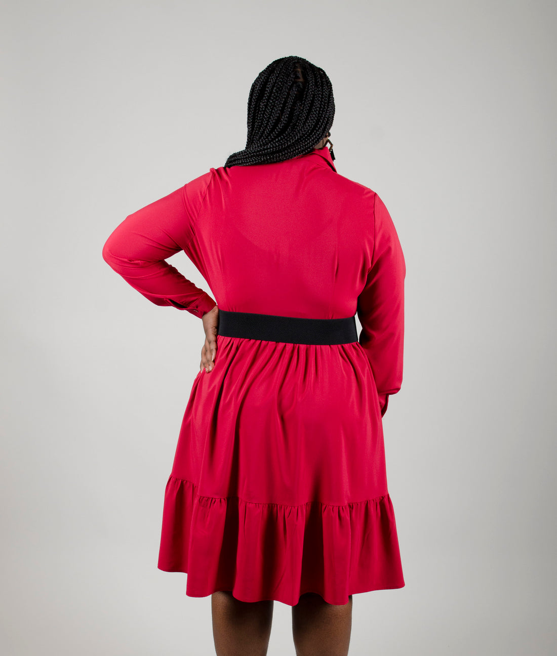 Midi Tiered A-Line Dress: Plus Size